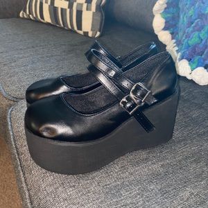 All black platforms never been worn brand new never used